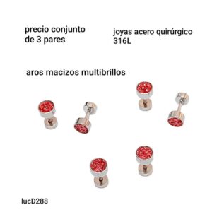 Aros LucD 288. Conjunto de 3 pares.