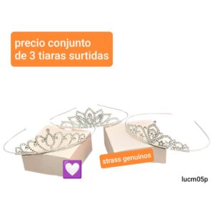 Lucm05p.precio conjunto de 3 tiaras surtidas