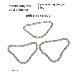 Lucxy caracol .precio conjunto de 3 pulseras