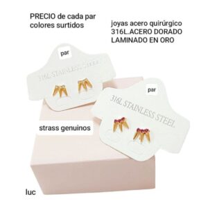 Aros luc md.precio de cada par .colores surtidos