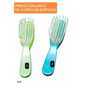 Cepillos LucK. Conjunto de 4 unidades. Colores surtidos.