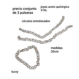 Pulseras LucXY. Conjunto de 3 unidades.
