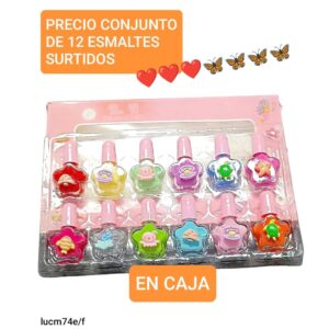 Esmaltes en caja LucM 74 E/F. Conjunto de 12 unidades. Colores surtidos.