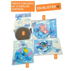 Espejos en blister. Conjunto de 12 unidades.
