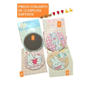 Espejos en blister. Conjunto de 12 unidades.