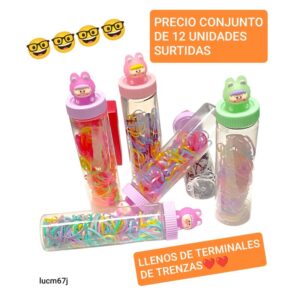 Terminales de trenza en tubitos LucM 67J. Conjunto de 12 unidades.