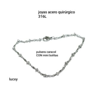 Pulsera LucKY. Caracol con mini bolitas.