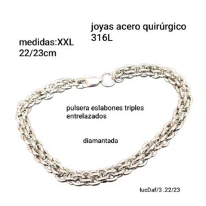 Pulsera LucD AF/3. Eslabones entrelazados.
