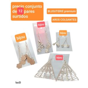 Aros LucD. Conjunto de 12 pares. Modelos surtidos.