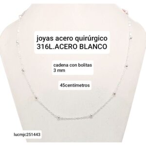 Cadena LucMJC 251443. Con bolitas x 45cm.