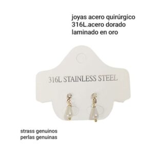 Aros LucMD perlas con strass.