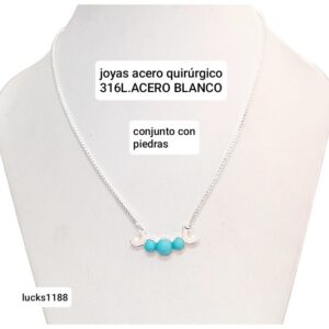 Conjunto LucKas 1188. Cadena con dije piedras.