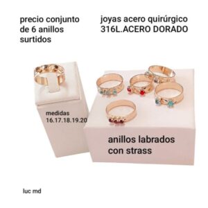 Lucmd.precio conjunto de 6 anillos surtidos