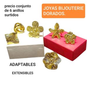 Luck.precio conjunto de 6 anillos surtidos