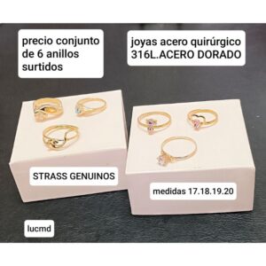 Lucmd.precio conjunto de 6 anillos surtidos