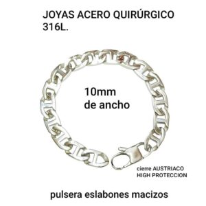 Pulsera super gruesa con eslabones macizos.