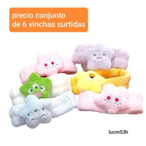 Vinchas para maquillaje LucM 53H. Conjunto de 6 unidades.