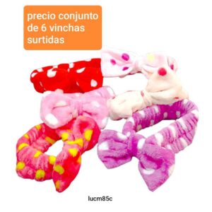 Vinchas para maquillaje LucM 85C. Conjunto de 6 unidades.