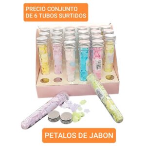 Pétalos de jabón. Conjunto de 6 tubos.