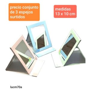 Espejos LucM 70A. Conjunto de 3 unidades.