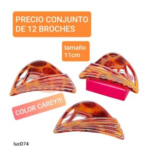 Broches LucD 74. Conjunto de 12 unidades.