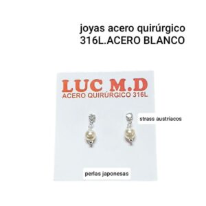 Aros LucMD. Perlas 4mm con strass.