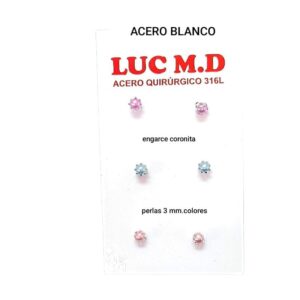 Aros LucMD. Trío perlas de color.