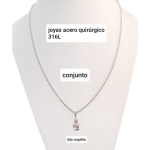 Conjunto LucMD: cadena con dije angelito.