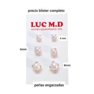 Aros LucMD. Trío perlas engarzadas .