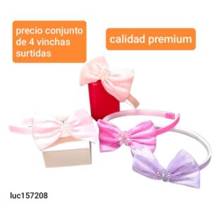 Vinchas LucMD 157208. Conjunto de 4 unidades. Colores surtidos.