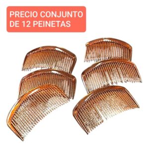 Peinetas carey. Conjunto de 12 unidades.