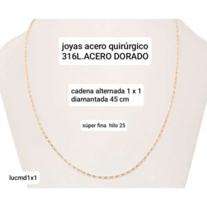 Cadena LucMD 1x1. Alternada fina x 45cm.