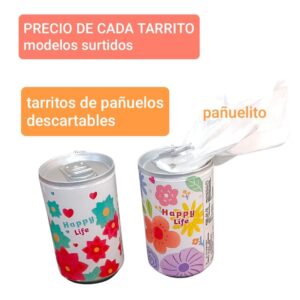 Tarrito con pañuelos.