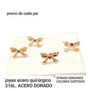 Aros LucMD. Moños con strass.