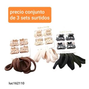 Set LucMD 162110. Broches + colitas. Conjunto de 3 sets.