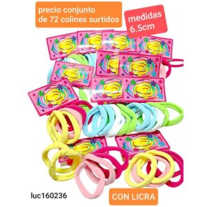 Gomas LucMD 160236. Conjunto de 72 unidades. Colores surtidos.