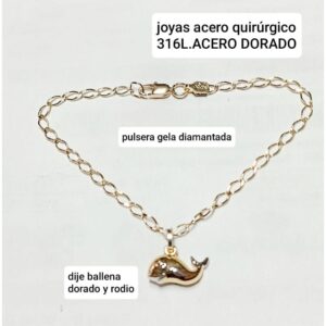 Pulsera LucMD con dije ballena.