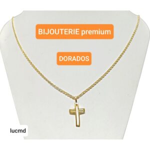 Conjunto LucMD. Cadena con dije cruz.