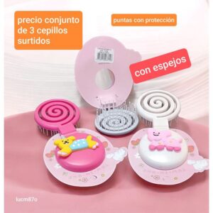 Cepillos LucM 87O, con espejos. Conjunto de 3 unidades.