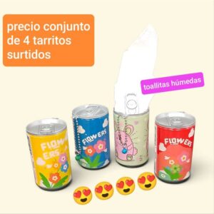 Toallitas humedas. Conjunto de 4 tarritos. Modelos surtidos.