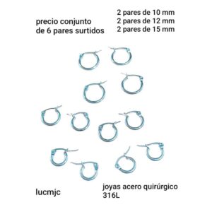 Set LucMD. Conjunto de 6 pares. Tamaños surtidos.