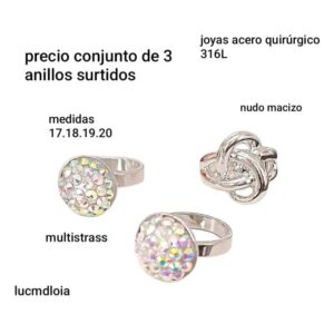 Anillos LucMD. Conjunto de 3 unidades.