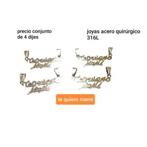 Precio conjunto de 4 dijes