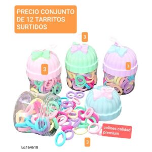 Colitas LucMD 164618. Conjunto de 12 tarritos.