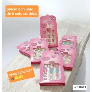 Uñas postizas infantiles LucMD 130629. Conjunto de 6 cajas.