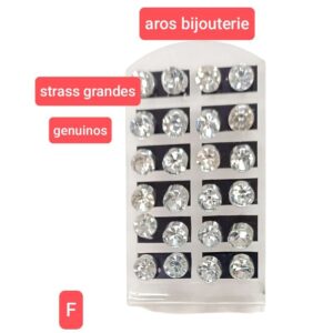Aros strass transparentes F. Blister completo.