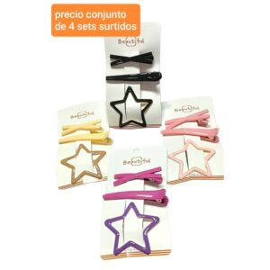 Set LucM: picos + tic-tac. Conjunto de 4 sets. Colores surtidos.