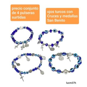 Pulseras LucM 37H. Conjunto de 4 unidades.