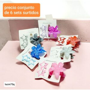 Set LucM 75Q. Conjunto de 6 sets. Colores surtidos.