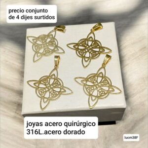 Dijes LucM. Conjunto de 4 unidades.